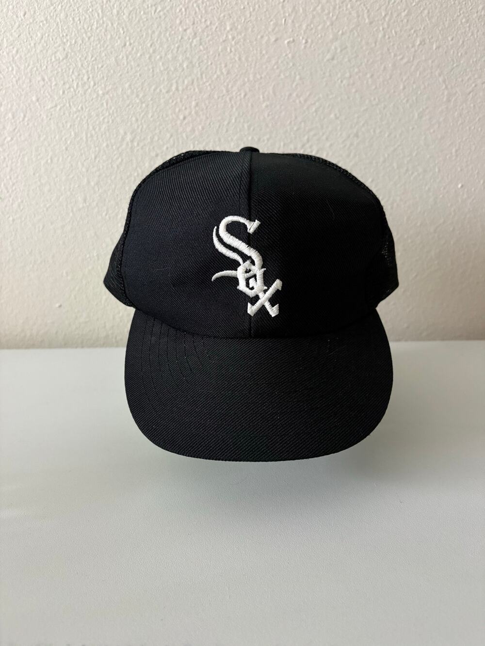 Vintage 90s Chicago White Sox snapback MLB Black Baseball Cap trucker baseball